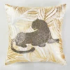 Mosaic Jaguar Pillow 20" - Gold -VibeDecor Store webimage 040175849