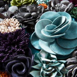 Posy Lumbar Pillow - Cerulean -VibeDecor Store webimage 040910192 DTL2 1