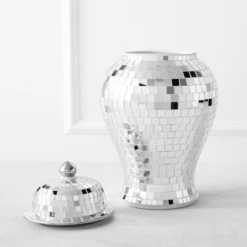 Mirrored Mosaic Canister -VibeDecor Store webimage 160206885 1 jpg