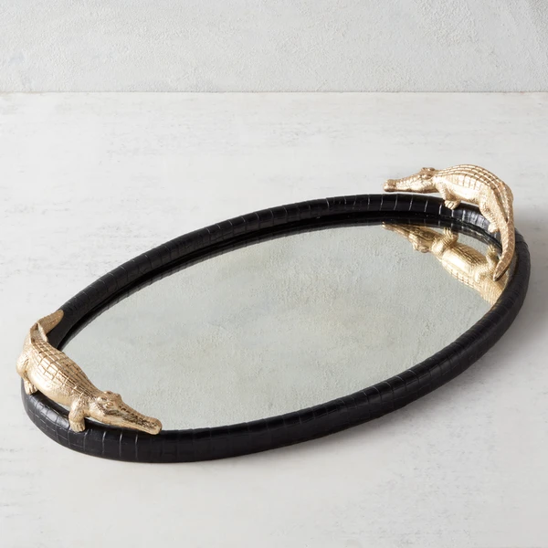 Mirrored Croco Tray 3 Mirrored Croco Tray