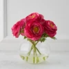 Ranunculus In Glass - Fuchsia -VibeDecor Store webimage 168177427 jpg 1