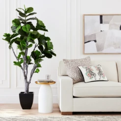 Faux Fiddle Leaf Tree -VibeDecor Store webimage 206346665 alt1 FIDDLE LEAF 6 GREEN rv