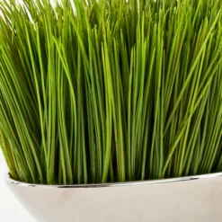 Faux Grass In Silver Pot -VibeDecor Store webimage 207540972 DTL1