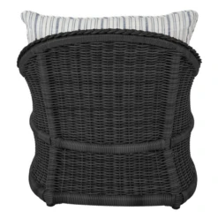 Emilia Ebony Lounge Chair - Linen Indigo Stripe -VibeDecor Store webimage 605258651 ALT3