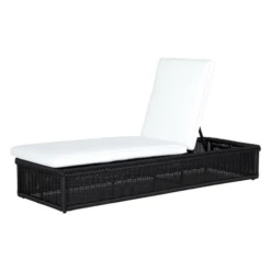Emilia Ebony Chaise - White