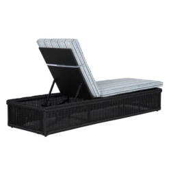 Emilia Ebony Chaise - Linen Indigo Stripe -VibeDecor Store webimage 605927553 ALT6