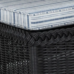 Emilia Ebony Chaise - Linen Indigo Stripe -VibeDecor Store webimage 605927553 DTL