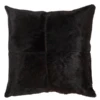 Carson Hair On Hide Pillow 20" - Black
