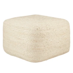 Merritt Pouf - Antique White