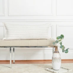 Lillian Lumbar Pillow - Pearl -VibeDecor Store webimage 620133772 room