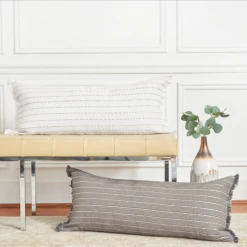 Lillian Lumbar Pillow - Pearl -VibeDecor Store webimage 620190376 620133772 1