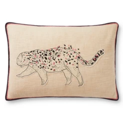 Leopardess Lumbar Pillow - Ivory/Black -VibeDecor Store webimage 620551347 SIL