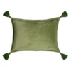Velvet Tassle Lumbar Pillow - Olive -VibeDecor Store webimage 620721129 SIL
