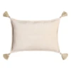 Velvet Tassle Lumbar Pillow - Light Beige -VibeDecor Store webimage 620721131 SIL