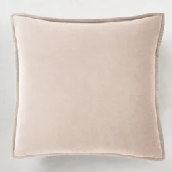 Velvet Pillow 20" - Light Beige