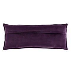 Long Velvet Lumbar Pillow - Dark Plum -VibeDecor Store webimage 620721147 ALT 1