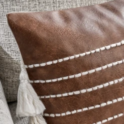 Zeek Lumbar Pillow - Chocolate -VibeDecor Store webimage 620848593 DTL2