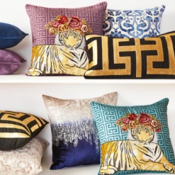 Cace Pillow Collection - Black/Gold -VibeDecor Store webimage Garden Party Pillows 620721119 620721122 620721120 03 square 1