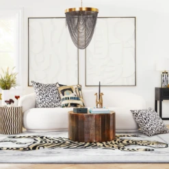 Nikki Chu - Adwin Pillow 22" - Estate Blue -VibeDecor Store webimage Nikkichu Livingroom 02 022223588 square 1